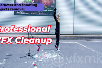 do professional vfx object removals and vfx cleanup