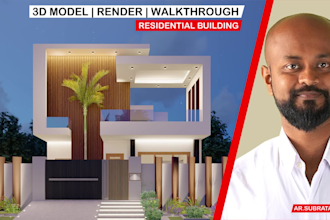 do house exterior design rendering sketchup model architectural visualization