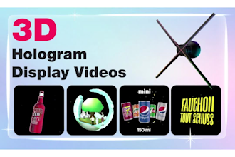 make 3d hologram fan display videos
