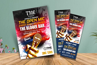 do flyer, poster, matching ticket, sale sheet quick delivery
