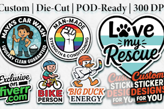 design cute stickers, custom sticker packs, personalized sticker art