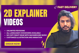make unique 2d animated explainers at affordable rates