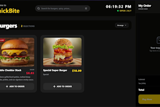 build a nextjs food ordering kiosk and restaurant pos system