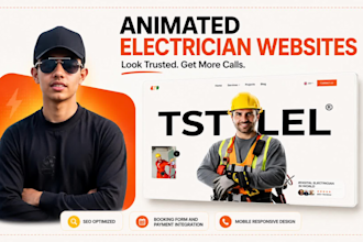design a professional and animated electrician business website