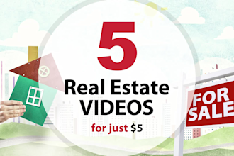 make 5 real estate logo intro video