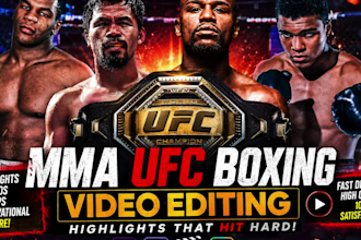 edit MMA ufc kickboxing cage fight highlights video