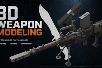 create custom 3d weapons and props for games