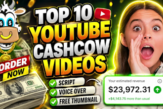 be your cashcow video editor for youtube automation channel and faceless video