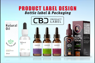 do cbd label design, hemp label, bottle label