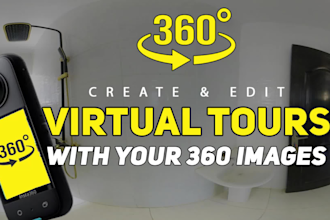 enhance and make 360 image virtual tours with doll house