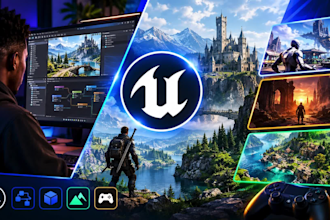 create ue5 blueprints, gameplay mechanics, multiplayer systems, and game feature