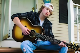 write and sing heartfelt country folk songs with acoustic guitar
