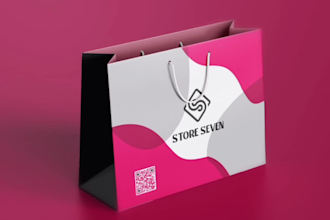 create a unique paper bag, shopping bag, tote bag design