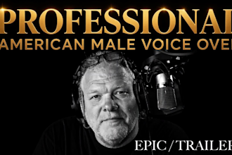 professional american male voice over trailer or promo