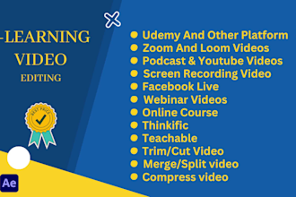 do video editing of online lessons and online courses for e learning platforms