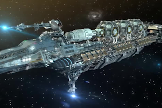 do sci fi 3d spaceship animation, 3d spaceship design, game trailer