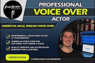 record a professional american male voice over