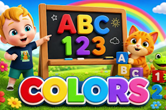create animation learning videos, nursery rhymes and educational 3d kids video