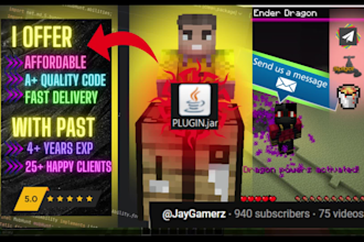 develop professional minecraft plugin or mod or data pack