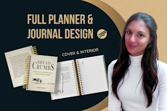 design a professional full custom planner or journal