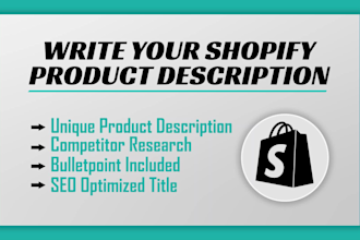 write SEO friendly shopify product description
