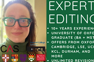 professionally edit your personal statement in 3 days