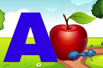 create kids learning videos, nursery rhymes, animation for kids, kids songs,