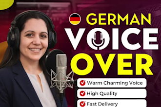 record your project with a charming, warm voice