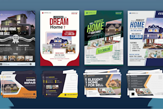 do commercial real estate flyers, real estate postcard