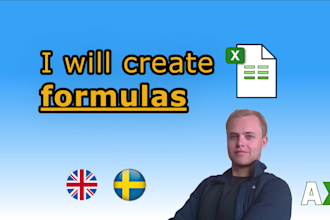 create excel formulas such as vlookup