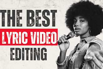 edit perfect animated lyric video for your song
