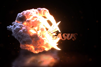 make epic smoke and clouds logo reveal intro