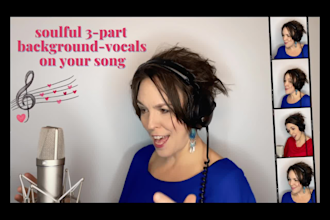 record soulful 3part background vocals in english or german