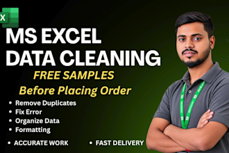 clean, fix, and format your excel file in 1 day