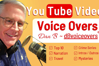 record a professional voice over for your youtube video narration