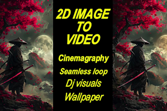 animate your artwork, 2d image and do a seamless loop animation