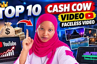 be top 10 faceless cash cow video editor for youtube automation faceless channel
