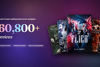 design custom book cover art for romance, fantasy and thriller novels