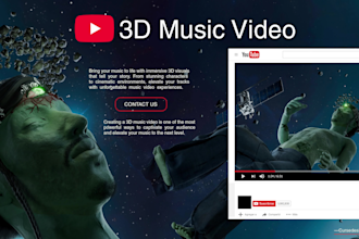 craft a 3d animated music video with realistic characters