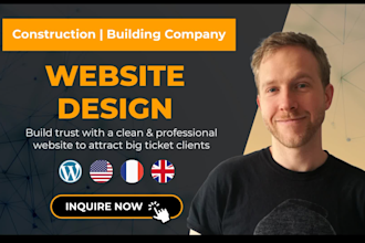 create a construction company wordpress website