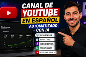crea, configura y gestiona tu canal de automatización de youtube en español