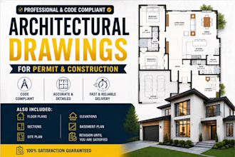 draw professional floor plan for renovation and permit application