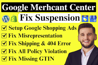 fix google merchant center suspension and run shopping ads