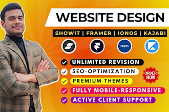 build stunning showit, framer, ionos, or kajabi website in 2 days
