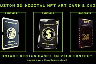 make a limited edition nft package, 3d nft card collection, membership card