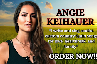 sing soulful custom country pop songs for love heartbreak and family
