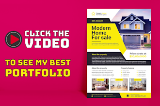 design real estate flyer, banner and brochure