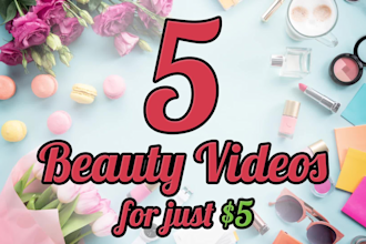 create all 5 beauty fashion logo intro video