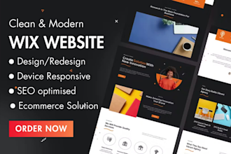 design or redesign wix website, wix landing page, wix ecommerce website