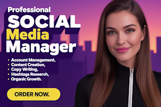 be your social media marketing manager instagram, facebook, pinterest, linkedin